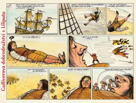 Gulliverova dobrodružství v Liliputu - Rudolf Baudis, Jonathan Swift, Jiří Petráček (Ilustrátor), Nakladatelství Josef Vybíral, 2021