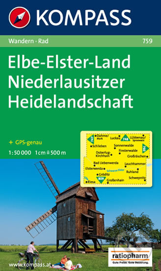 Elbe, Elster, Land 759 / 1:50T NKOM, Kompass, 2013