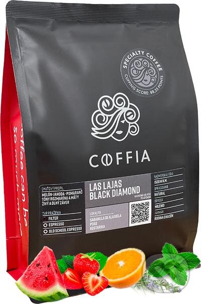 Kávy a čaje: Las Lajas Black Diamond (COFFIA). COFFIA, 2021