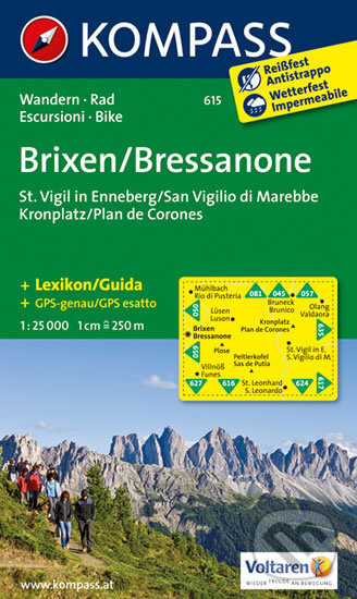 Brixen/Bressanone 615     NKOM 1:25T, Kompass, 2015