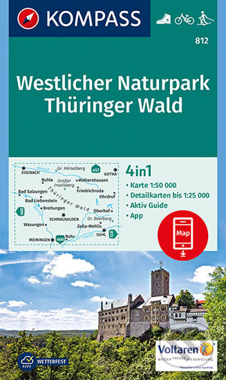 Thüringer  Wald, Westlicher Naturpark  812   NKOM, Kompass, 2017