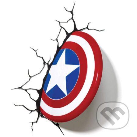 Dekoratívna lampa na stenu Marvel: Kapitán Amerika 3D, , 2021