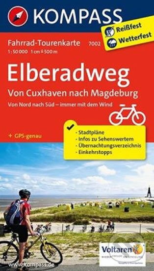Elberadweg, Von Cuxhaven nach Magdeburk  7002  NKOM, Kompass, 2018
