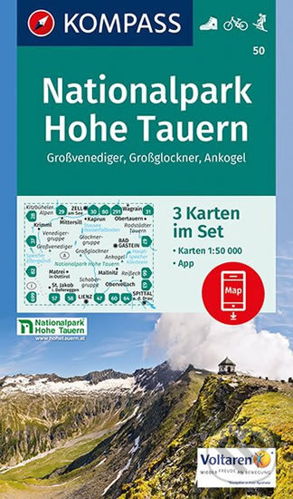 NP Hohe Tauern (sada 3 mapy)  50   NKOM, Kompass, 2017