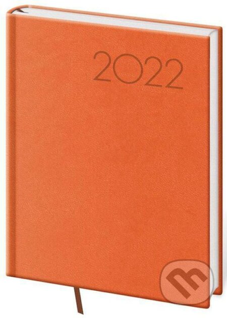 Diář 2022 Print - oranžový, denní, B6, Helma365, 2021