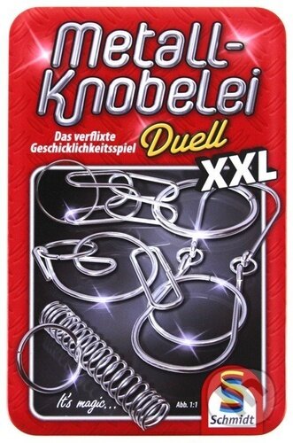 Duell XXL v plechové krabičce (Sada kovových hlavolamů) - hra z kategorie Hlavolamy