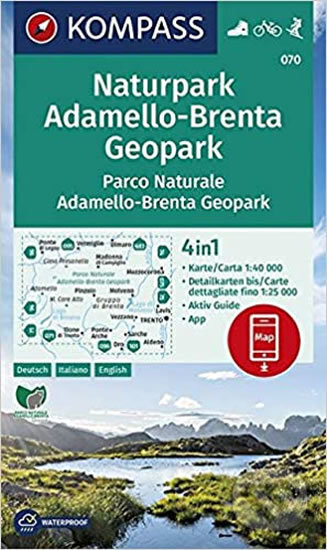 Naturkpark Adamello-Brenta Geopark 070  NKOM 1:40T, Kompass, 2014