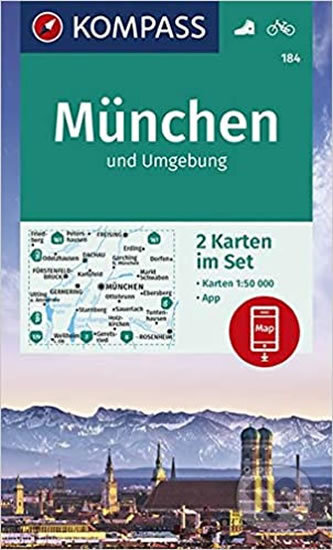 München und Umgebung (sada 2 map)  184  NKOM, Kompass, 2014
