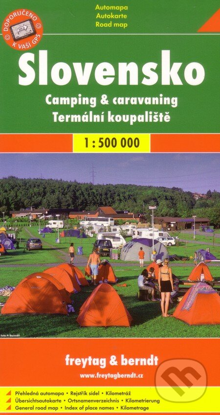 Slovensko - Kemping, termálne kúpaliská 1:500 000, freytag&berndt, 2013