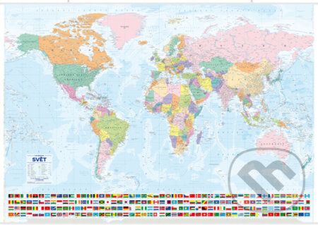 Svět nástěnná politická mapa, Kartografie Praha, 2021