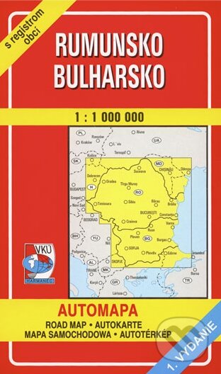 Rumunsko, Bulharsko 1:1 000 000 - Kolektív autorov, VKÚ Harmanec, 2002