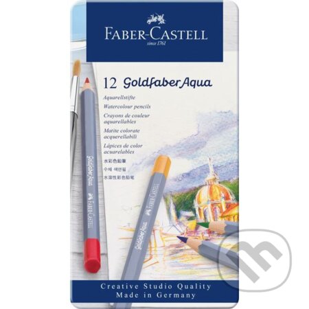 Pastelky Goldfaber Aqua set-plech 12 farebné, Faber-Castell, 2020