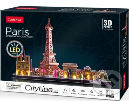 Puzzle 3D LED - Paříž, CubicFun, 2021