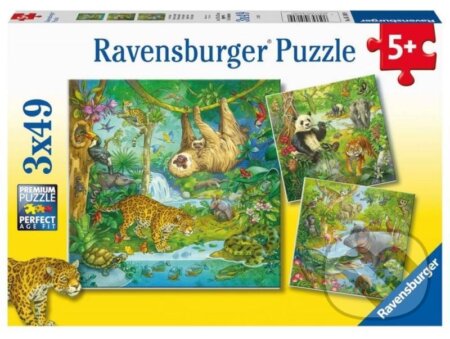 Zvířata v džungli - puzzle z kategorie 15 - 60 dílků