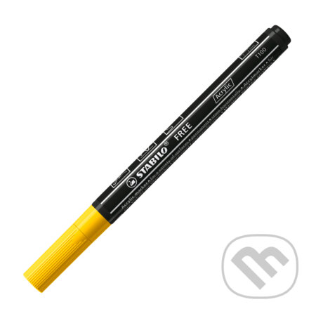 STABILO FREE Acrylic - T100 Okrúhly hrot 1-2mm - žltá, STABILO, 2021
