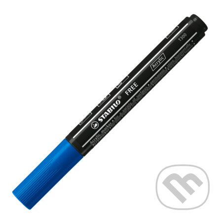 STABILO FREE Acrylic - T300 Okrúhly hrot 2-3mm - tmavomodrá