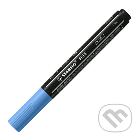 STABILO FREE Acrylic - T300 Okrúhly hrot 2-3mm -  kobaltová modrá, STABILO, 2021