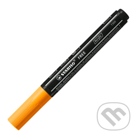 STABILO FREE Acrylic - T300 Okrúhly hrot 2-3mm - oranžová, STABILO, 2021