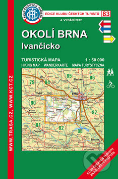 Okolí Brna, Ivančicko 1:50 000, Klub českých turistů, 2017
