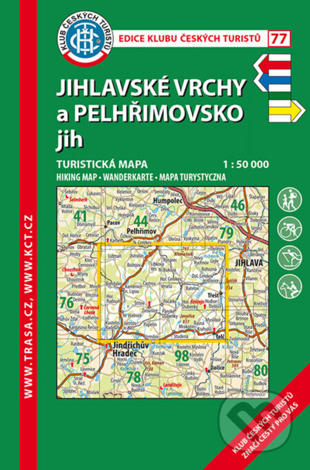 Jihlavské vrchy a Pelhřimovsko jih 1:50 000, Klub českých turistů, 2016