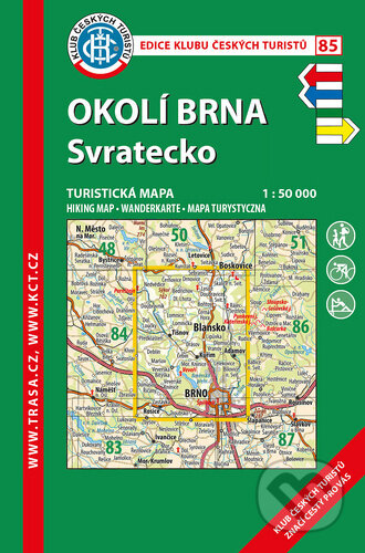 Okolí Brna Svratecko 1:50 000, Klub českých turistů, 2021