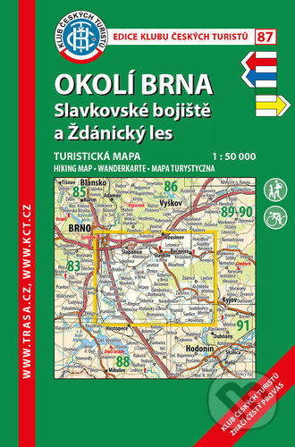 Okolí Brna, Slavkovské bojiště a Ždánický les 1:50 000, Klub českých turistů, 2020