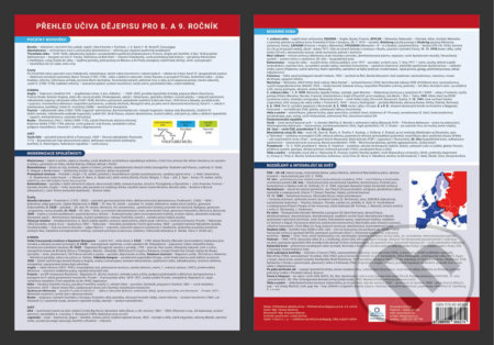 Přehled učiva dějepisu 8. - 9. ročník - Přehledová tabulka učiva - kniha z kategorie 2. stupeň