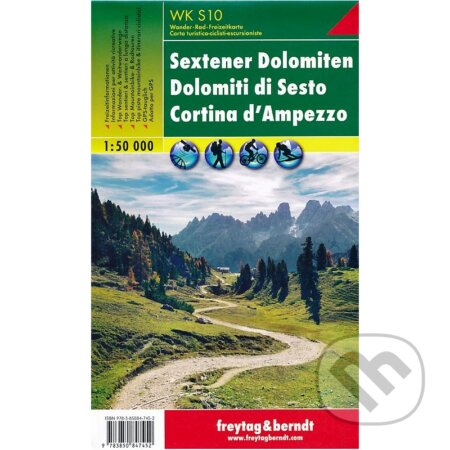 10 Sextener Dolomiten-Cortina d&#039;Ampezzo 1:50 000, freytag&berndt, 2016