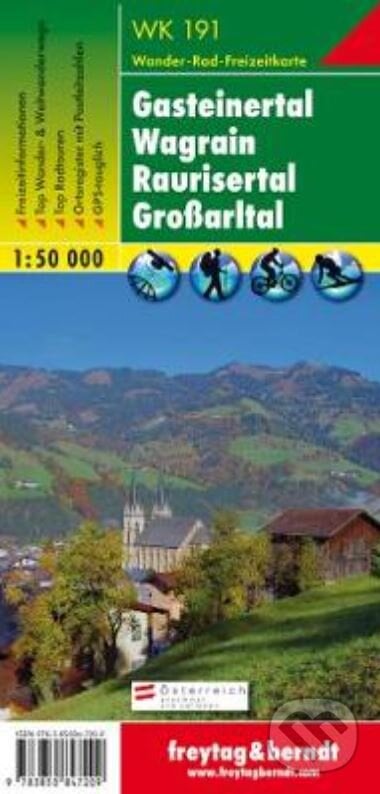 Gasteiner Tal - Wagrain- Grosarltal 1:50 000, freytag&berndt, 2016