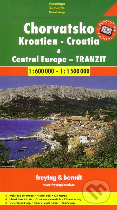 Chorvátsko, Central Europe - tranzit 1:600 000   1:1 500 000, freytag&berndt, 2015
