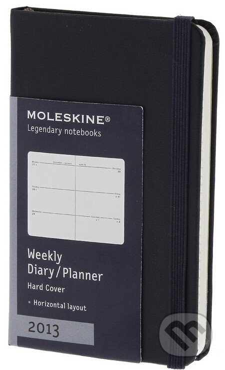 Moleskine - extra malý týždenný diár 2013 modrý horizontálny, Moleskine, 2012