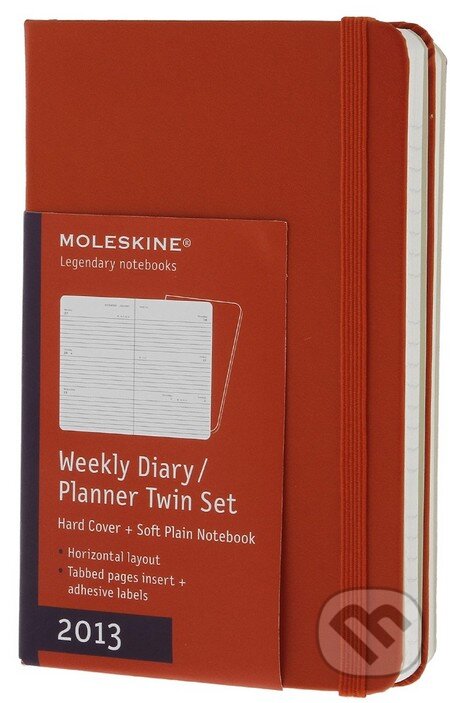 Moleskine - malý týždenný diár 2013 červený set (diár + zošit Volant), Moleskine, 2012