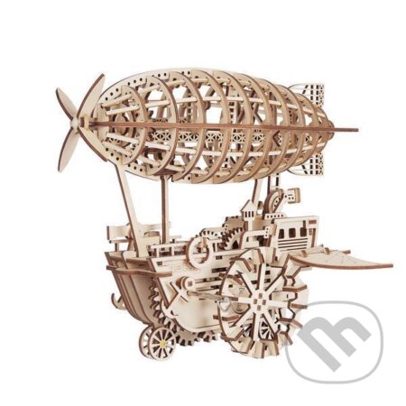 Vzducholoď mechanická (Dřevěné 3D puzzle) - puzzle z kategorie 3D puzzle