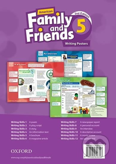 Family and Friends American English 5: Writing Posters (2nd) - Naomi Simmons, Oxford University Press, 2015