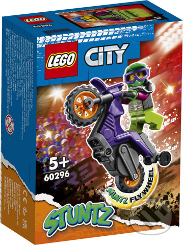 LEGO City 60296 Kaskadérska wheelie motorka, LEGO, 2021