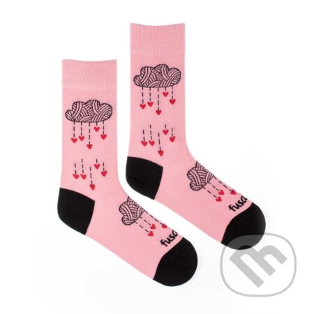 Ponožky Láska v oblakoch ružová S (Unisex veľkosť S (veľkosť 35-38))