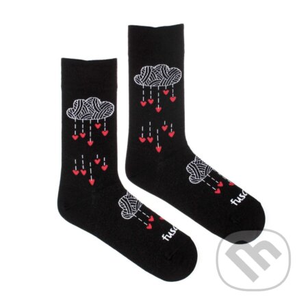 Ponožky Láska v oblakoch čierna S (Unisex veľkosť S (veľkosť 35-38))