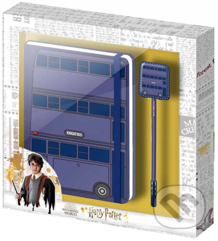 Poznámkový blok s perom Harry Potter: Záchranný autobus set 2 ks, Harry Potter, 2021