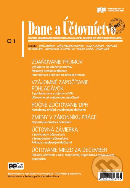 Dane a Účtovníctvo 1/2013, Poradca podnikateľa, 2012