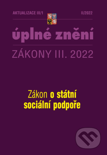 Aktualizace III/1 - o státní sociální podpoře, Poradce s.r.o., 2022