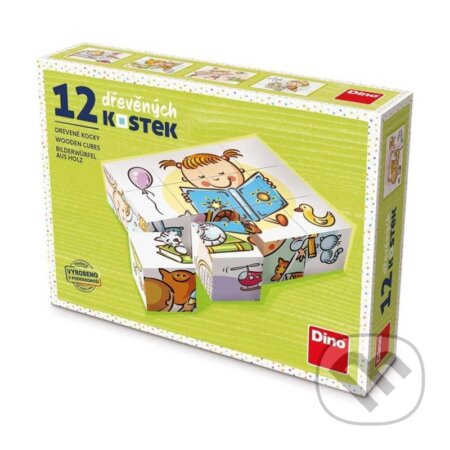 Hezký Den (Dřevěné kostky 12 ks) - hra z kategorie Stavebnice