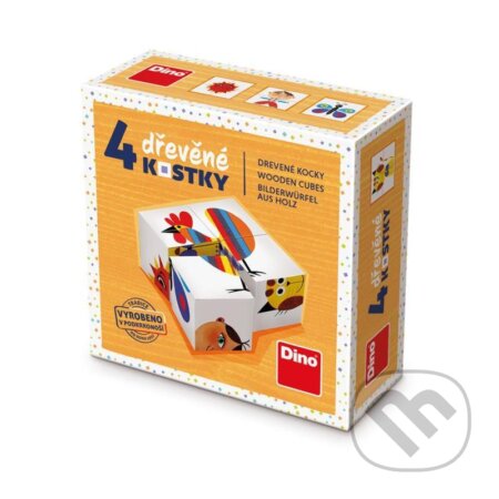 Kohout - Dřevěné kostky 4 ks - hra z kategorie Stavebnice