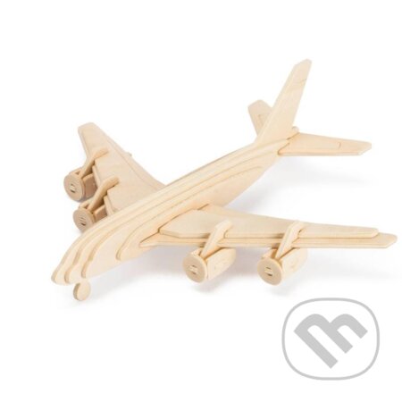 Civilní letadlo (Drevrné 3D puzzle) - puzzle z kategorie Umělecké