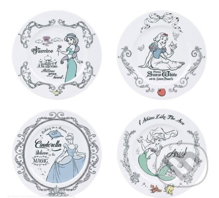 Disney Sada porcelánových tanierov - Princezny (4 ks), ABYstyle, 2022