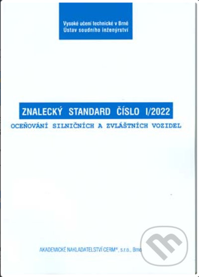 Znalecký standard číslo I/2022 - Robert Kledus, Akademické nakladatelství CERM, 2022