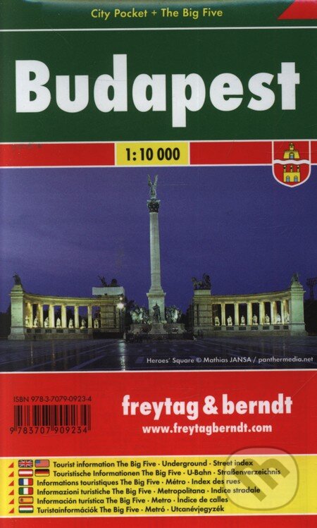 Budapešť 1:10 000 (Mapa mesta-vrecková - Platná do konca roka 2023)