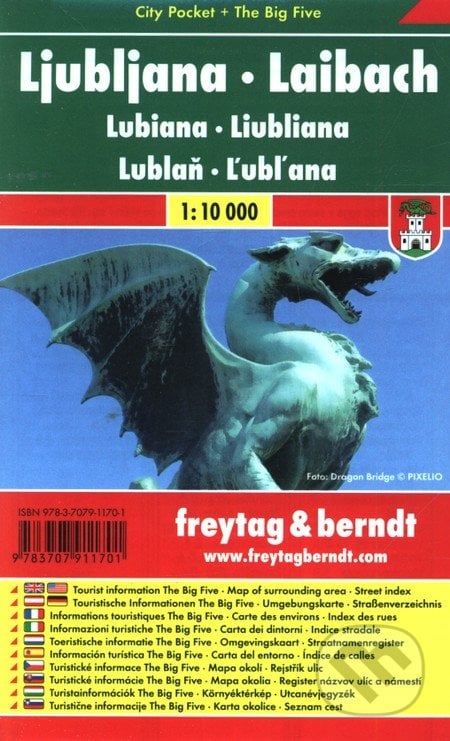 Ljubljana 1:10 000, freytag&berndt, 2013