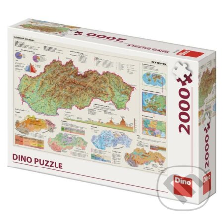 Puzzle mapa Slovenska, Dino, 2022
