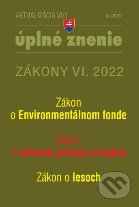 Aktualizácia VI/1/2022 - Životné prostredie, Poradca s.r.o., 2022