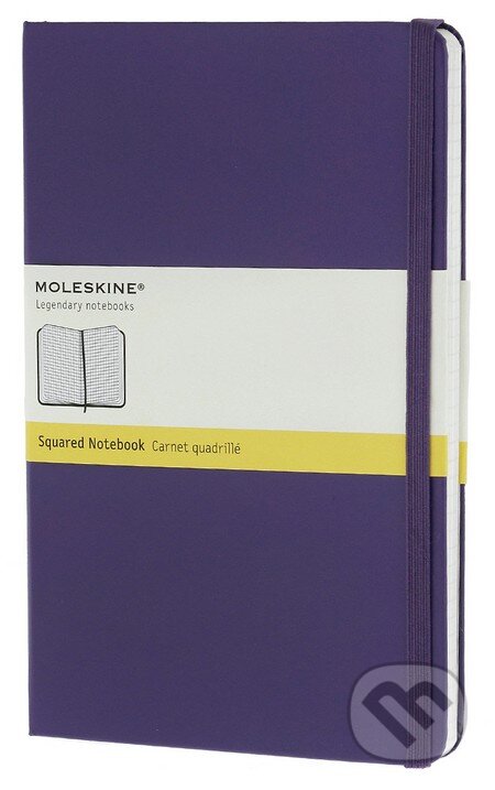 Moleskine – stredný štvorčekový zápisník (pevná väzba) – fialový, Moleskine